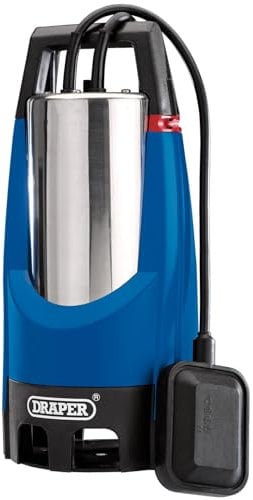 Draper 850W Portable Submersible Dirty Water Pump|Max Flow Capacity 16800l/h Electric Pump | Thermal Overload Protection | Integrated Float Switch |10M Cable Draining Pump| 98914