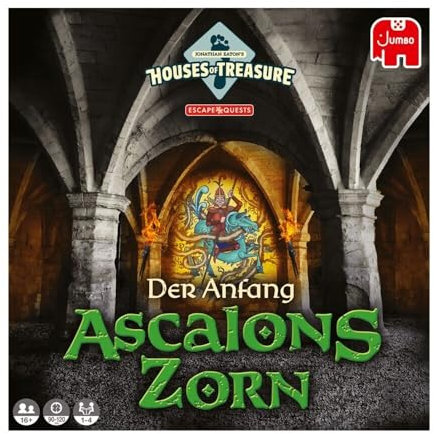 Jumbo Spiele Jonathan Eaton- Houses of Treasure - Escape Quest - Der Anfang: Ascalons Zorn - Escape Room Spiel ab 16 Jahren