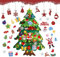 Feltro albero di Natale in feltro, feltro albero di Natale per bambini, 3,28 ft albero di Natale decorazione fai da te feltro albero di Natale con 32 pezzi ornamenti, alberi di Natale decorazione per