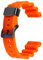 YISIWERA Kautschuk Silikon Uhrenarmband 22mm Orange Schwarz Grau Rot Blau Grün mit Schwarz Silber Metall Edelstahl Schnalle Armband für Herren Damen(Orange, Schwarz Halter)
