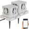 Royal Gardineer WLAN Outdoor Steckdose: 4-fach-WLAN-Garten-Steckd., App, Sprachbef., 16 A, 3.680 W, IP44 4er- (Steckdosen-Stein, Steckdosenstein mit Zeitschaltuhr, Steckdosenleiste)