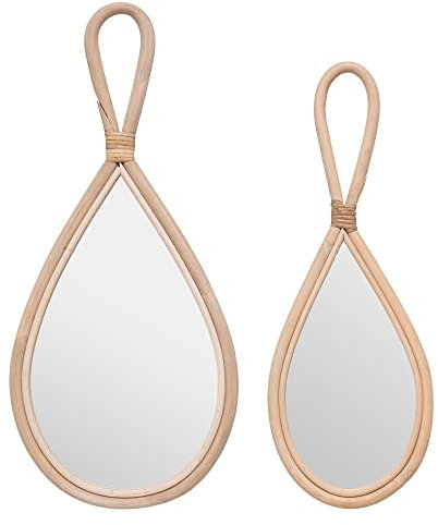 Atmosphera - Set de 2 miroirs Goutte Carmen - rotin