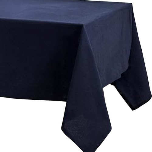Nappe rectangulaire PASSO 140x250 cm 100% coton bleu Marine