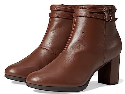 Clarks Stivali Bayla Light Fashion Polpaccio Largo da donna, Pelle marroncino chiaro, 39 EU