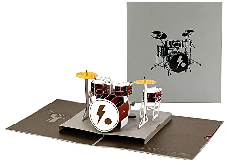 yaartz 3D Pop Up Card Greeting Card All occasion card with envelope and note-tag-Band Drum Kit