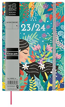 Finocam - Terminkalender Mara 18 Monate 2023 2024 Wochenansicht vertikal Juli 2023 bis Dezember 2024 (18 Monate) Lady International