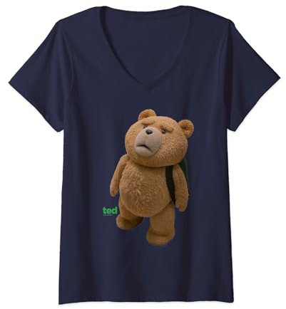 Damen Ted TV Series Teddy Bear T-Shirt mit V-Ausschnitt