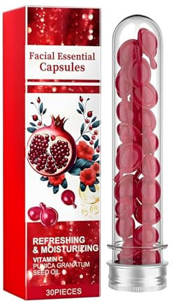Face Serum Capsules,Vitamin C Brightening Essence Capsules, Anti Aging Serum, Skin Clearing, Brightening Serum for Dark Spots (1pcs)