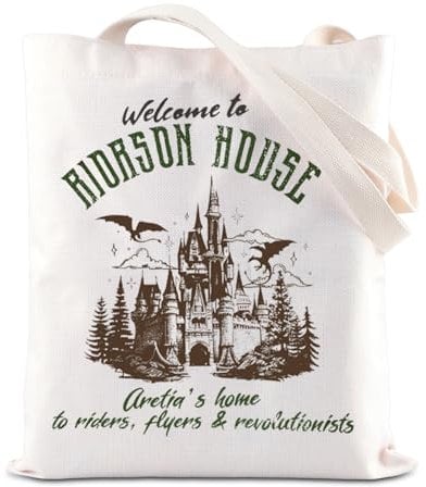 Xaden Riorson House Tote Bag Dragon Rider Gift Iron Flame Bookish Gift Wing Leader Shoulder Bag Fantasy Fan Gift (Riorson House)