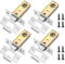 Deepton 4 Set Tubular Latch, 45mm Door Latches, Internal Door Locks, Tubular Mortice Latch, Polished Tubular Latch with Plate & Screws, Interior Door Latch for Sprung Lever Door Handles