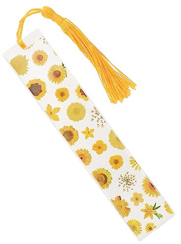 VILLCASE Epoxid Lesezeichen Personalisiertes Lesezeichen Bastel Lesezeichen Epoxid Seitenmarkierungen Trockene Blumen Zur Dekoration Lesezeichen Gepresstes Lesezeichen Klare