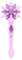 EHOTER Baguette De Fée Baguette De Princesse, Baguette De Flocon De Neige Lumineus, Cadeau d'anniversaire pour Filles, Princesse Fournitures De Fête Costume Cosplay Accessoires (Rose)