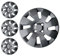 SERIE 4 BORCHIE - 4 COPRICERCHI COPPE RUOTA 14 PER FIAT PANDA DAL 2012 in poi -> NERO