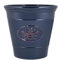 shopior Metallic Effect Olive Plastic Planter for Gardening – Outdoor & Indoor Flowers Pot with Glossy Finish Weatherproof Garden Windowsills with Drainage Holes – (Blue Bee Planter, 30cm - Pack 1)