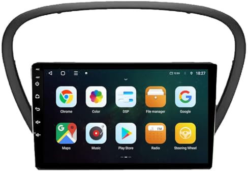 YIANKWY Android 13 Autoradio Radio 9 Zoll Navigationssystem Für Peugeot 607 2004-2010 DAB+Digitalradio Car Stereo Video Receiver GPS-Navigation Bluetooth Hotspot WiFi 4G Analog TV SWC