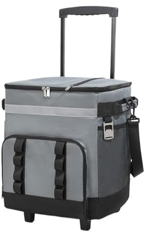 Glacières portables grand portable isolé | Sac roulant de 35 litres pour la plage et la piscine pour les voyages, la plage, la pêche, le shopping, la cour,