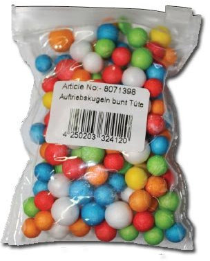 FTM Auftriebskugeln bunt - Styroporkugeln zum Forellenangeln, Schwimmkugeln für Auftriebsmontagen, Auftriebskugel zum Angeln