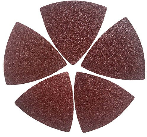 XXGO 60 Pcs 60 Grits Triangular 80mm Multi Tool Sandpaper for 3-1/8 Inch Oscillating Multi Tool Sanding Pads Compatible with bosch dewalt fein makita milwaukee ryobi XG802060U