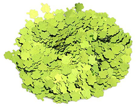 BESTOYARD St. Patrick's Day Konfetti Kleeblatt Konfetti Tischdeko Shamrock Dekorationen für Party Hochzeit Geburtstag 15g (Hellgrün)