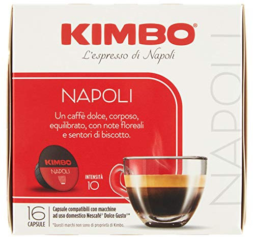 Kimbo Capsules Napoli compatibles Nescafè Dolce Gusto - Lot de 16 capsules
