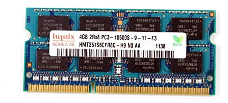 Hynix 4GB Laptop RAM Module DDR3 PC3-10600S HMT351S6BFR8C-H9 (Renewed)