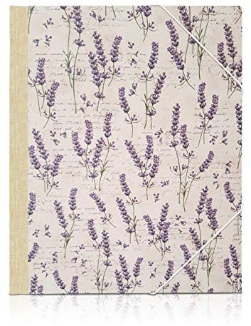 Eckspannmappe Lavendel Naturleinen, A4