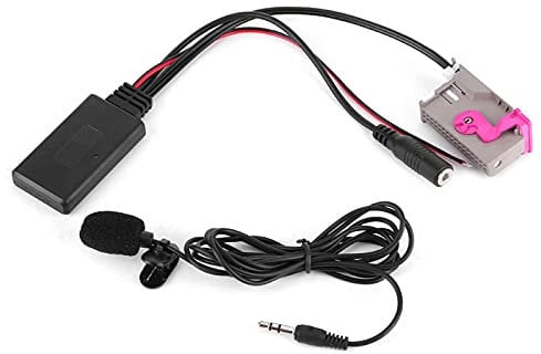 Qiilu Adaptateur Audio Bluetooth, AUX Entrée auxiliaire 32 Broches Bluetooth aux Adaptateur Portable connecteur de câble Audio stéréo pour TT