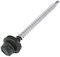 AERZETIX - C57208 - Lot de 50 Vis autoperceuse métal sur bois Ø4.8x70 mm + rondelle d'étanchéité EPDM - peint en couleur gris anthracite RAL 7016 - empreinte de la tête 8 mm hexagonale - en acier