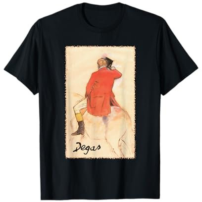 Reiter in einem roten Mantel von Edgar Degas, Cavalier en Habit Rouge T-Shirt