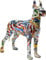 Kare Design Deko Figur Comic Dog Maddox, Mehrfarbig, Deko Objekt, Hund, teilweise Handarbeit, Unikat, 40x39x15 cm (H/B/T)