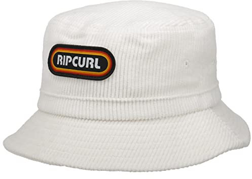 Rip Curl Surf Revival Bucket Stoffhut Baumwollhut Fischerhut Sonnenhut (L (58-59 cm) - weiß)