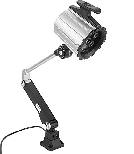 Faro da lavoro a LED, 6000K IP44 Faro da lavoro multiuso regolabile a braccio lungo impermeabile con fissaggio a vite per fresatrice CNC tornio 7W 24V
