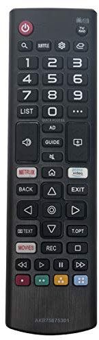 VINABTY AKB75675311 Télécommande remplacée Convient pour LG Smart LED TV et compatibles AKB75095303, AKB75095308, AKB75375608, AKB75675301,ABK75675325 Modèles à Distance