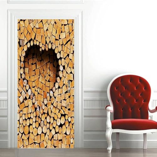 Adesivi Per Porte 3D Per Porte Interne Paletti D'Amore 77 X 200 Cm Adesivi Per Porte Impermeabili, Decalcomanie Per Porte In Vinile, Murales Per Porte, Poster Rimovibili, Carta Da Parati, Cam -6B8Z6P7
