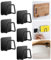 Azyvum Porte éponge INOX, Porte éponge évier Cuisine, Porte-éponges Auto-Adhésifs, Porte éponge évier, Porte éponge Cuisine, Porte-éponges, pour Éponges, Brosser, Torchon, 6 Pièces, Le Noir