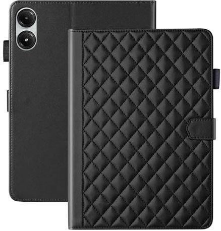 Vaitasy Hülle für Xiaomi Redmi Pad Pro 12.1 Zoll 2024 Business PU Leder Tablet Schutzhülle für Redmi Pad Pro 5G mit Kartensteckplatz Ständer Schwarz