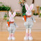 Nexoria Osterdeko Osterhasen Puppen, Osterhase Plüschpuppe mit Stretch Beinen Ostern Deko Hase Plüsch Kaninchen Osterdeko Tisch Osterhasen Figur Frühlingsdeko für Zuhause Wohnzimmer (C)