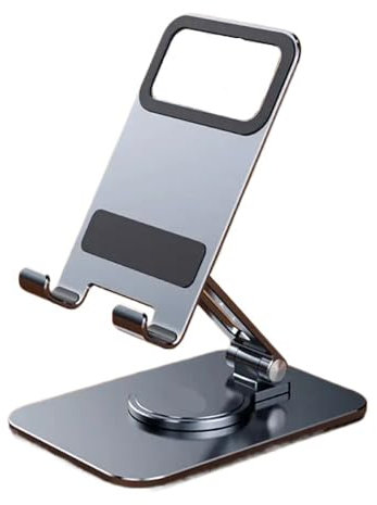WUJIHE Alloy Aluminum Phone Stand Phablet Phone Stand Smartphone Stand Supports Universal Mobile Phones(Style 1 grey)