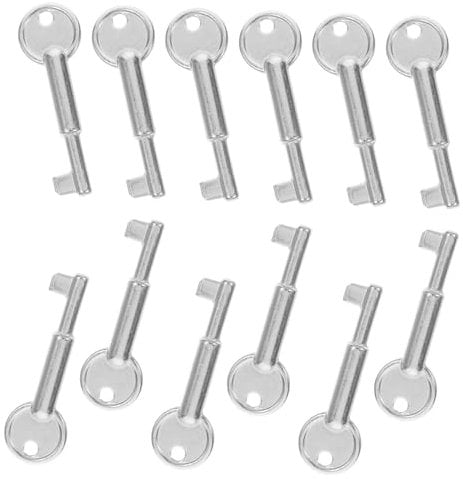 Garneck 20 Stück Reset-taste Hochsicherheits-schlüsselschalter Schlüsselverriegelungs-kippschalter Lichtschalter-schlüsselanhänger Schlüsselschalter Spst Silber Zinklegierung