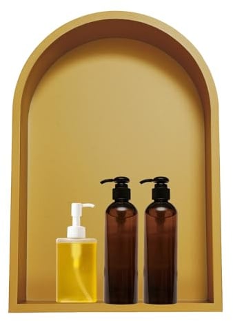 Duoruameng Niche murale de salle de bain 33,3 x 10 x 48,5 cm en acier inoxydable doré - Niche murale encastrée pour le rangement dans la salle de bain
