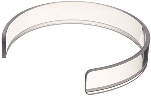 HOMECRAFT Invisible Food Guard, Reusable Snap-On Plastic Ring Fits 8.5-10 Plate, 1.25 High Crystal Clear Plastic Plate Ring, Kitchen Aid with Sure Fit to Prevent Spills, Dishwasher Safe Guard