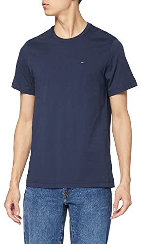 Tommy Jeans Herren T-Shirt Kurzarm TJM Original Slim Fit, Blau (Black Iris), L