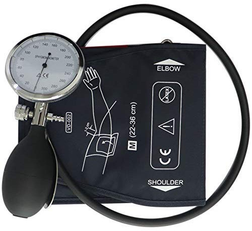 CareforYou Manual Blood Pressure Cuff, Single Tube Cuff with Pressure Gauge and Inflation Bulb (Adult)