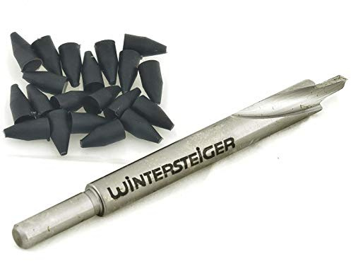 Binding Mount Drill Bit (3,6 mm x 7,5 mm) - Bindungsbohrer, Zubehör zum Setzen von Bindungen auf Ski, inklusive 25 Bindungslochstopfen zum Schließen offener Löcher, für alle Skibindungen