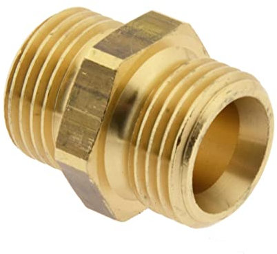 Doppelnippel G 3/8 - M 16 x 1,5, metrisches Gewinde/G Gewinde 16 bar