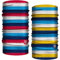 Club of Heroes 2er-Set Ringel Bandana 25 x 50 cm, nahtloses Multifunktionstuch aus weicher Mikrofaser/atmungsaktiv Schlauchschal Halstuch Mundschutz Schal Tuch/geringelt Farbstreifen gestreift