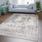 TT Home Wohnzimmer Teppich Flachgewebe Marokkanisch Design Used Look Ornamente Waschbar, Farbe:Beige, Größe:80x150 cm