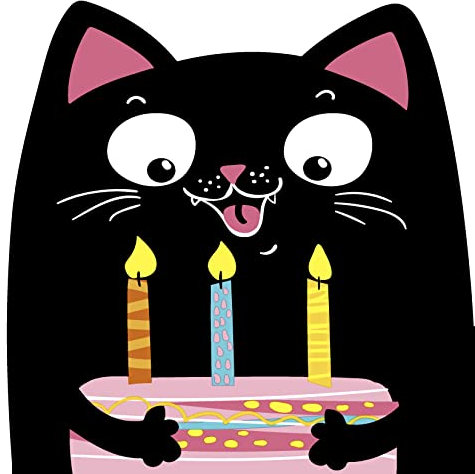 12 Servietten Schwarze Katze hat Geburtstag Tier