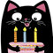 12 Servietten Schwarze Katze hat Geburtstag Tier