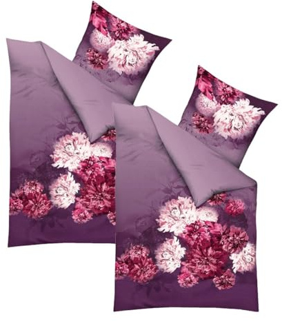 JACK 4 TLG by Kaeppel Fein Biber Bettwäsche 135x200cm Flamenco Violett Lila Rosa